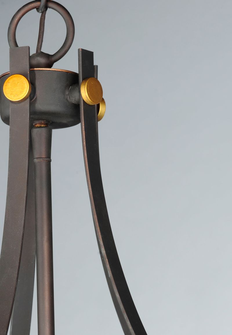 Wellington 18.25' 5 Light Entry Foyer Pendant in Oil Rubbed Bronze Antique Brass