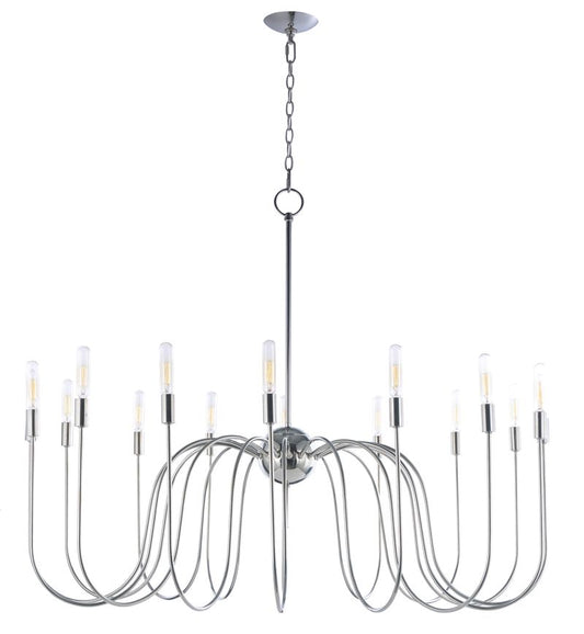 Willsburg 44.25" 16 Light Single-Tier Chandelier in Polished Nickel