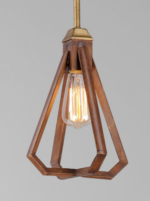 Woodland 8.75' Single Light Mini-Pendant in Hazel and Burnished Gold