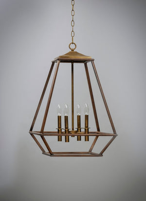 Woodland 18.75' 4 Light Entry Foyer Pendant in Burnished Gold Hazel