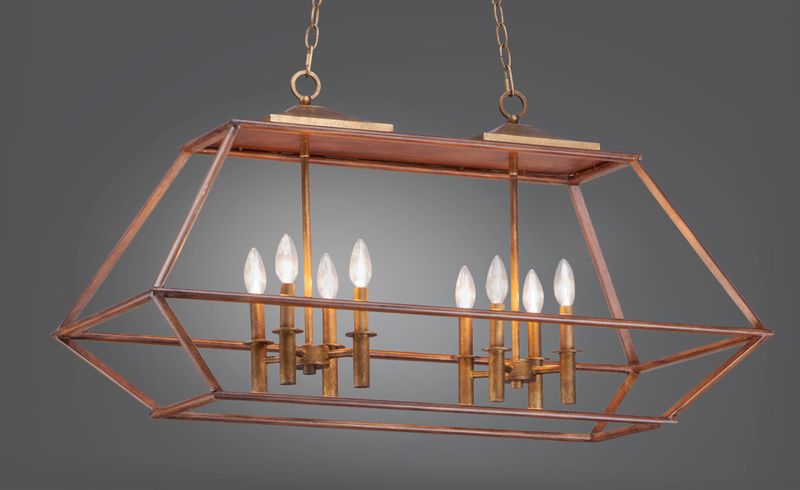 Woodland 17.25' 8 Light Chandelier in Burnished Gold Hazel
