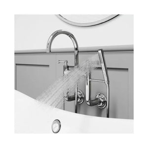 Tisbury Two-Handle Deck Mount Roman Bathtub Faucet in Polished Chrome