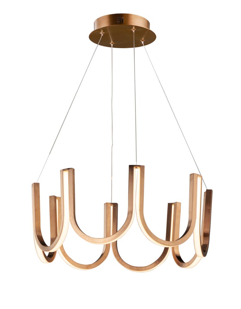You 26.25' Single Light Pendant in Brushed Champagne