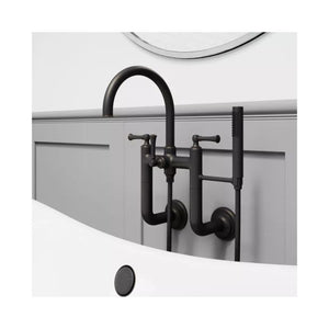 Tisbury Two-Handle Deck Mount Roman Bathtub Faucet in Tuscan Bronze
