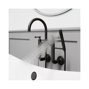 Tisbury Two-Handle Deck Mount Roman Bathtub Faucet in Tuscan Bronze