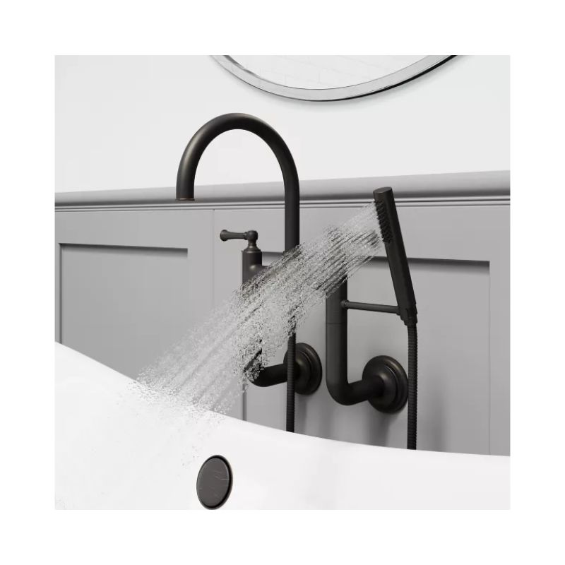 Tisbury Two-Handle Deck Mount Roman Bathtub Faucet in Tuscan Bronze
