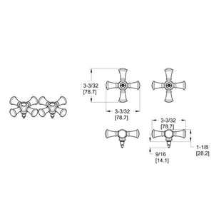 Tisbury Widespread Handle Kit in Polished Nickel