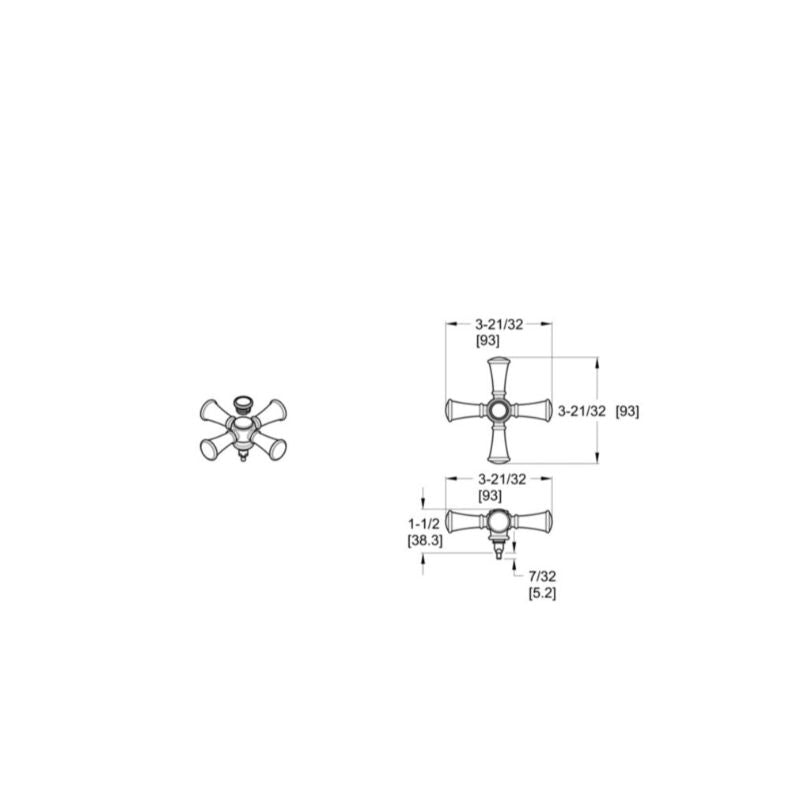 Tisbury 3.66' Diverter Trim Handle in Polished Chrome