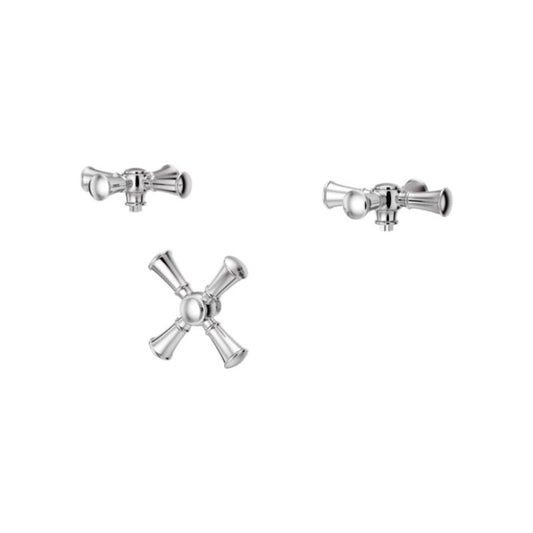 Tisbury Tub Filler Handles in Polished Chrome