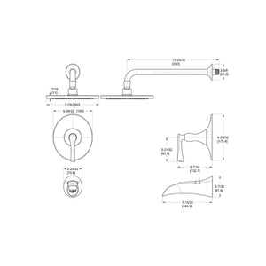Rhen Tub & Shower Valve in Matte Black