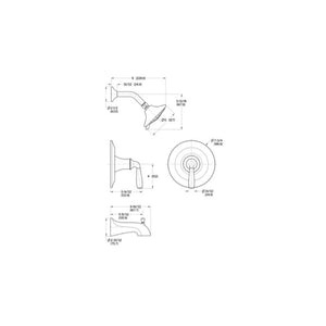 Iyla Tub & Shower Valve in Brushed Nickel