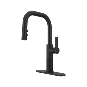 Montay Single-Handle Pull-Down Kitchen Faucet in Matte Black