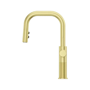 Montay Single-Handle Pull-Down Kitchen Faucet in Brushed Gold