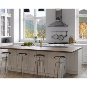 Montay Single-Handle Pull-Down Kitchen Faucet in Brushed Gold