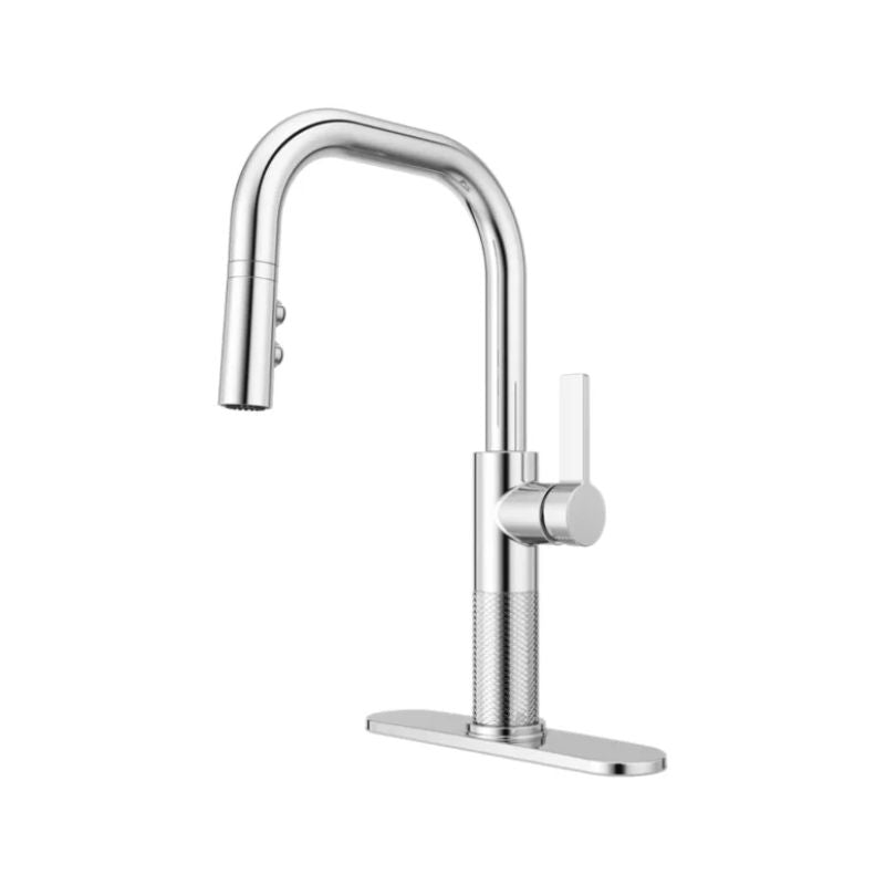 Montay Single-Handle Pull-Down Kitchen Faucet in Polished Chrome