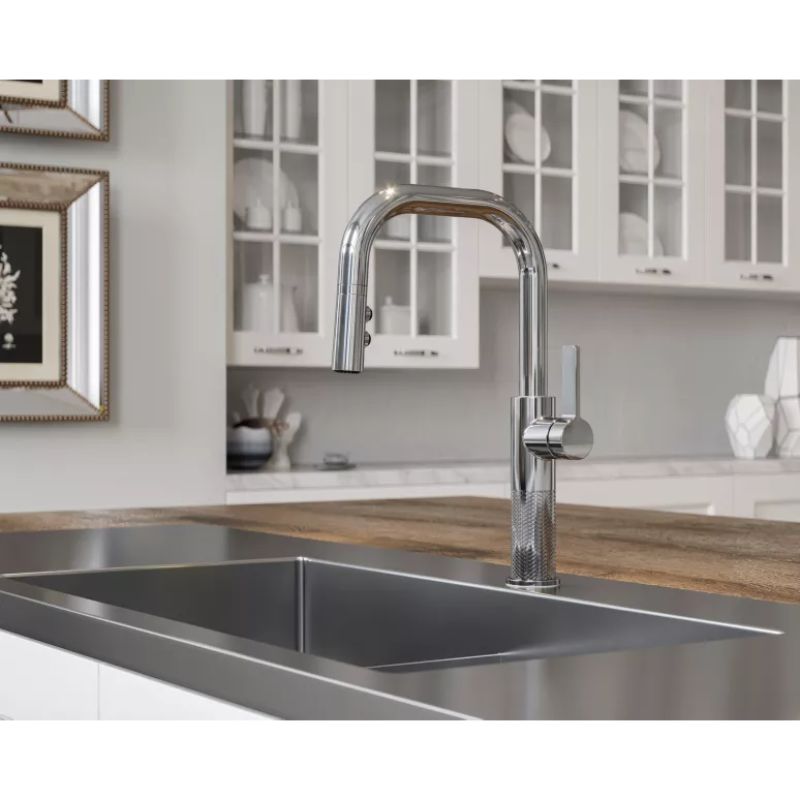 Montay Single-Handle Pull-Down Kitchen Faucet in Polished Chrome