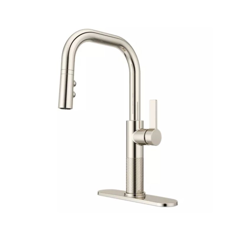 Montay Single-Handle Pull-Down Kitchen Faucet in Polished Nickel