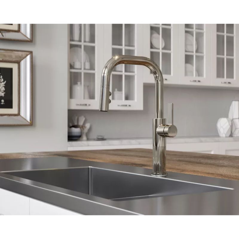 Montay Single-Handle Pull-Down Kitchen Faucet in Polished Nickel