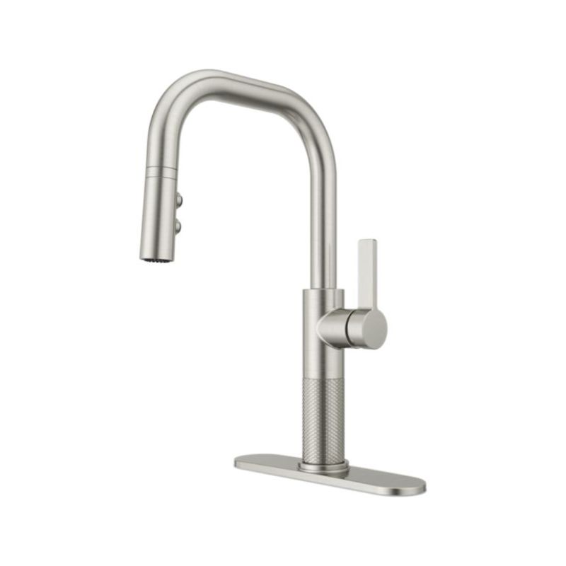 Montay Single-Handle Pull-Down Kitchen Faucet in Stainless Steel