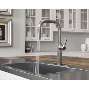 Montay Single-Handle Pull-Down Kitchen Faucet in Stainless Steel
