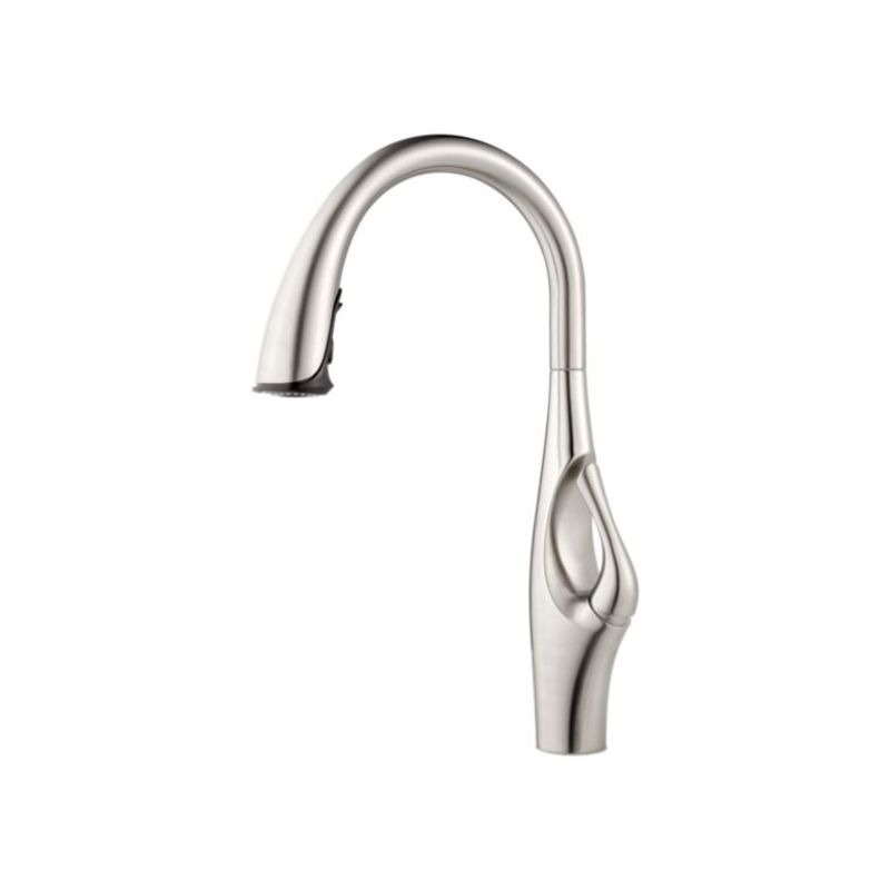 Kai Single-Handle Pull-Down Kitchen Faucet in Stainless Steel