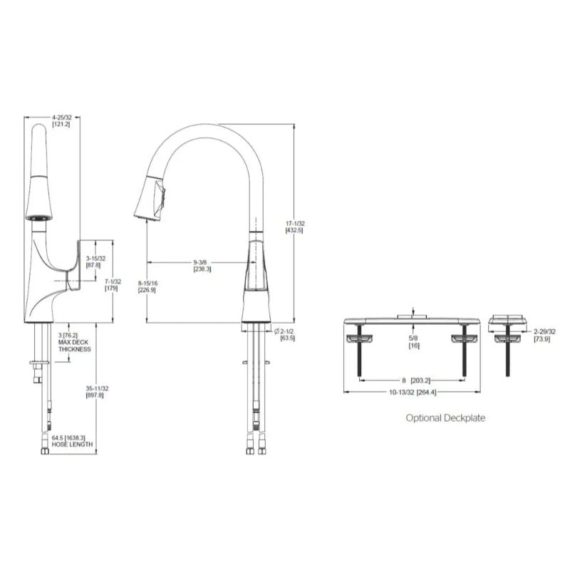 Norden Single-Handle Pull-Down Kitchen Faucet in Matte Black