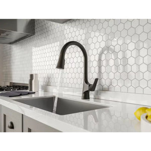 Norden Single-Handle Pull-Down Kitchen Faucet in Matte Black
