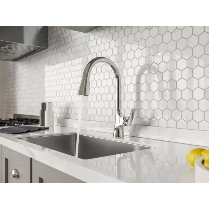 Norden Single-Handle Pull-Down Kitchen Faucet in Polished Chrome