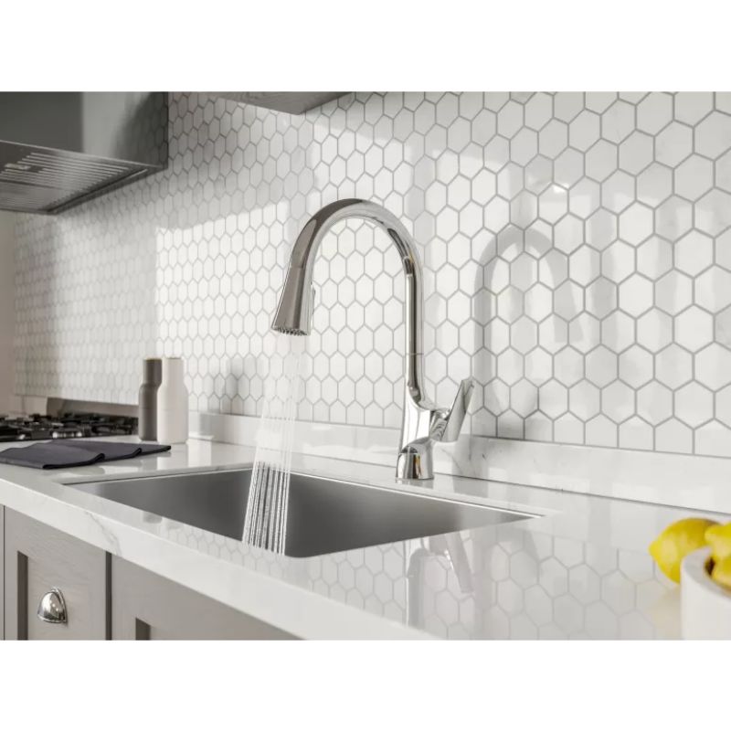 Norden Single-Handle Pull-Down Kitchen Faucet in Polished Chrome