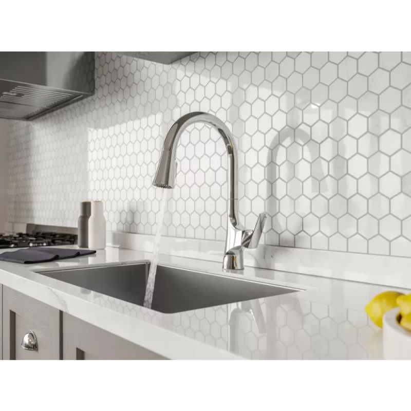 Norden Single-Handle Pull-Down Kitchen Faucet in Polished Chrome