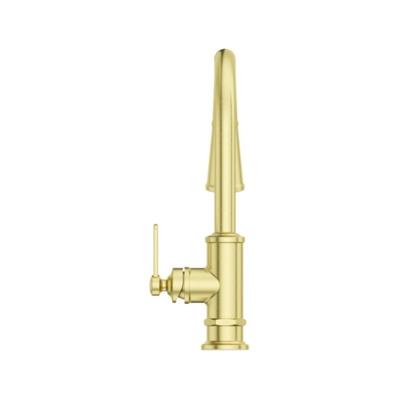 Port Haven Single-Handle Pull-Down Kitchen Faucet in Brushed Gold