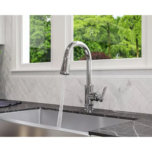 Port Haven Single-Handle Pull-Down Kitchen Faucet in Polished Chrome