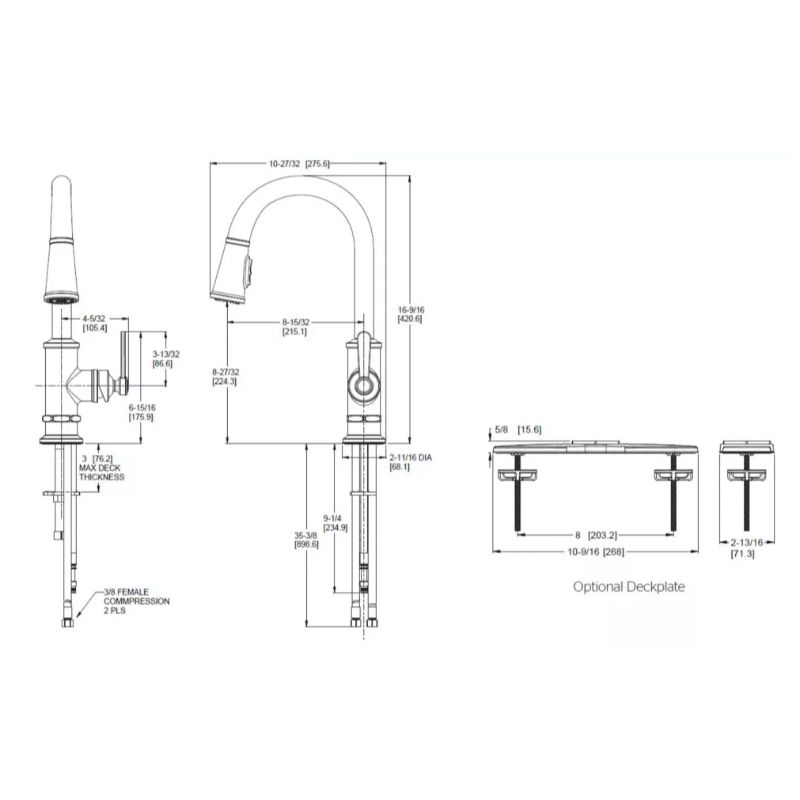 Port Haven Single-Handle Pull-Down Kitchen Faucet in Polished Chrome