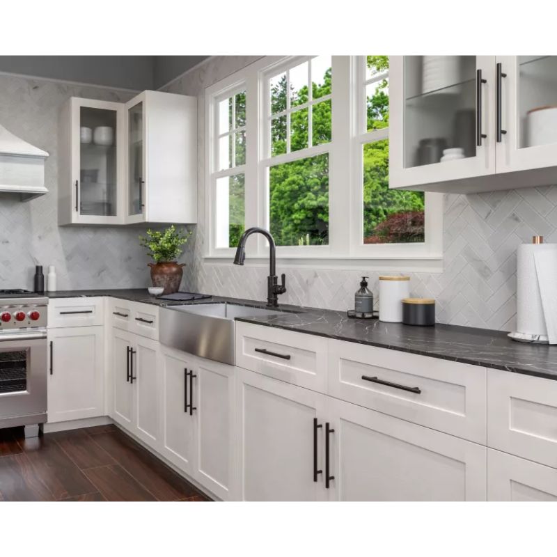 Port Haven Single-Handle Pull-Down Kitchen Faucet in Tuscan Bronze