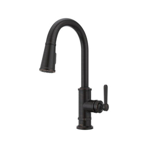 Port Haven Single-Handle Pull-Down Kitchen Faucet in Tuscan Bronze