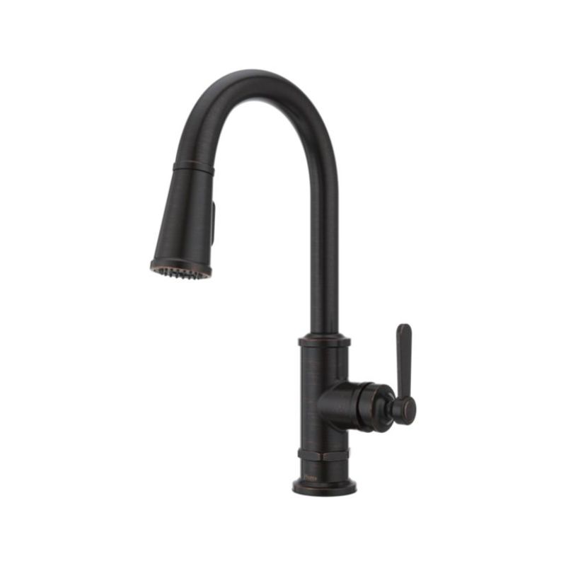 Port Haven Single-Handle Pull-Down Kitchen Faucet in Tuscan Bronze