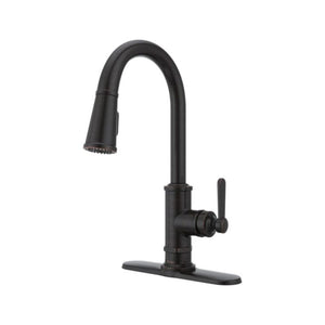 Port Haven Single-Handle Pull-Down Kitchen Faucet in Tuscan Bronze
