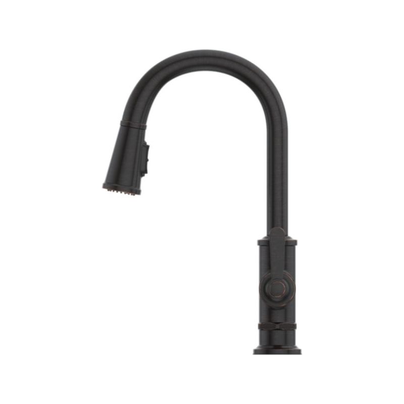 Port Haven Single-Handle Pull-Down Kitchen Faucet in Tuscan Bronze