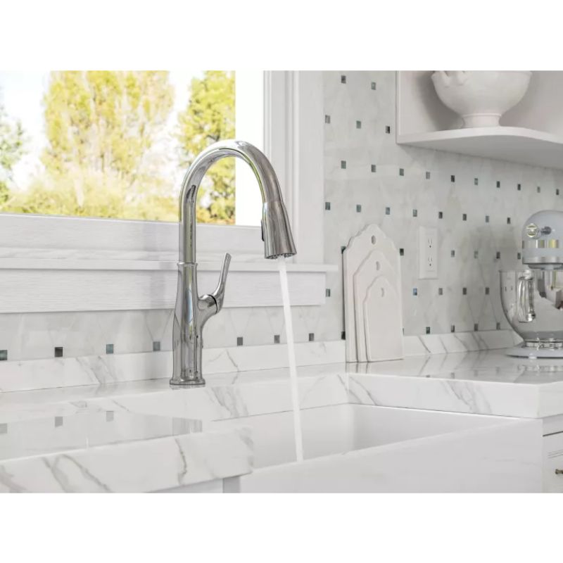 Highbury Pull-Down Kitchen Faucet in Polished Chrome