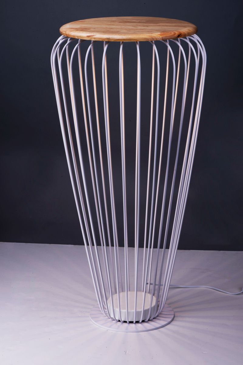 40' Tall Cage Decor Item in White / Navaho White