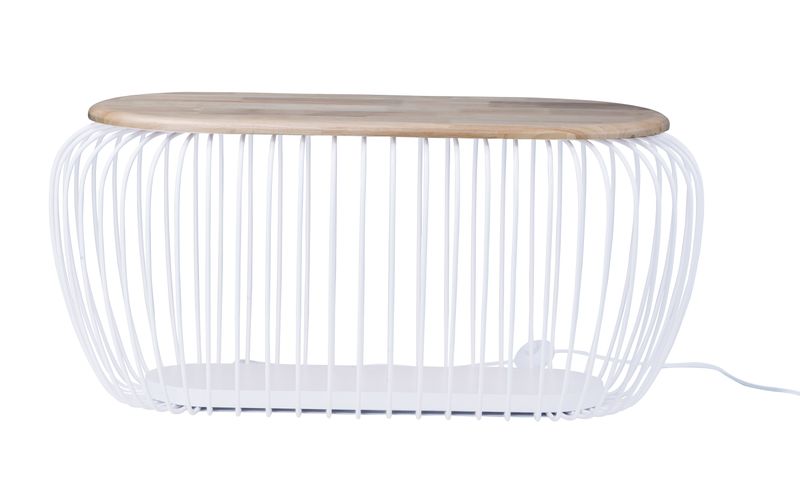 18.25' Tall Cage Decor Item in White / Navaho White
