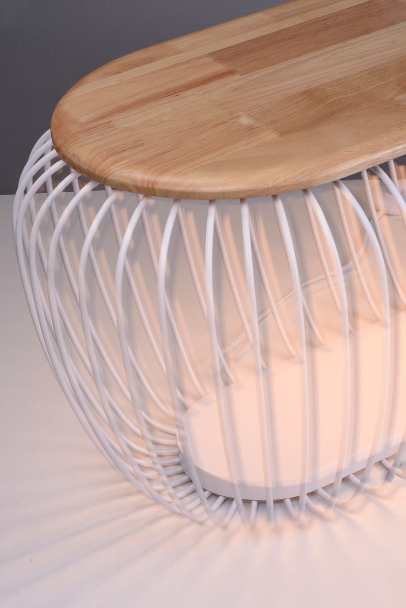18.25' Tall Cage Decor Item in White / Navaho White