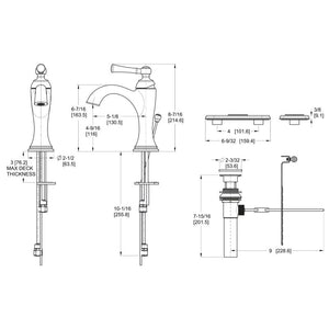 Tisbury Single-Handle Bathroom Faucets In Polished Nickel