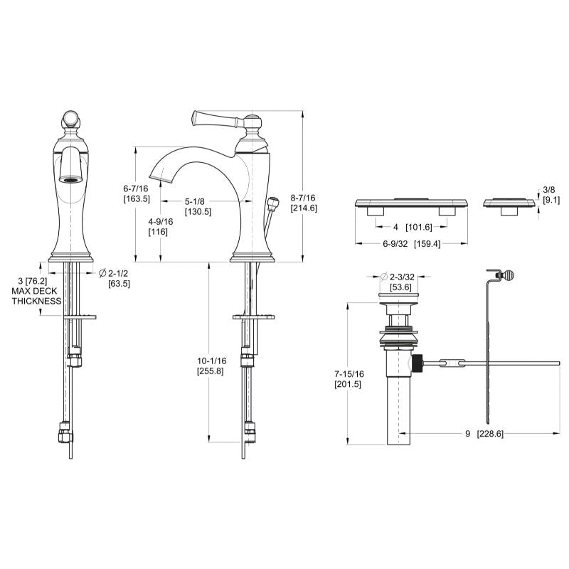 Tisbury Single-Handle Bathroom Faucets In Tuscan Bronze
