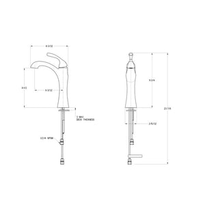 Iyla Vessel Single-Handle Bathroom Faucets In Brushed Nickel