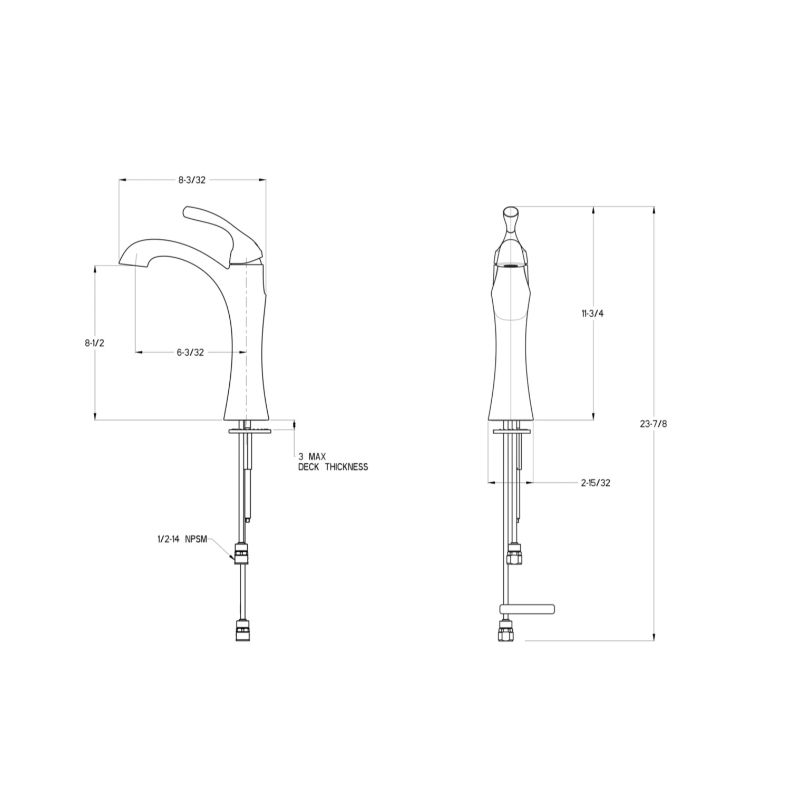 Iyla Vessel Single-Handle Bathroom Faucets In Brushed Nickel