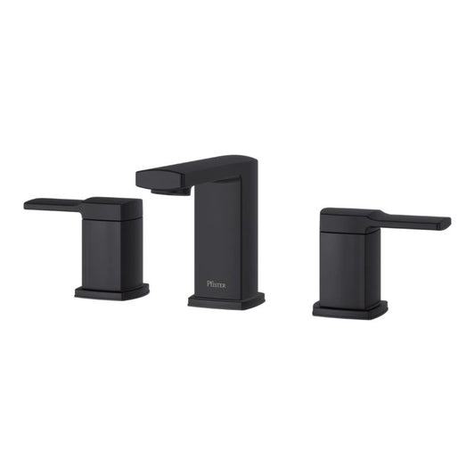 Deckard Widespread Two-Handle Bathroom Faucets In Matte Black