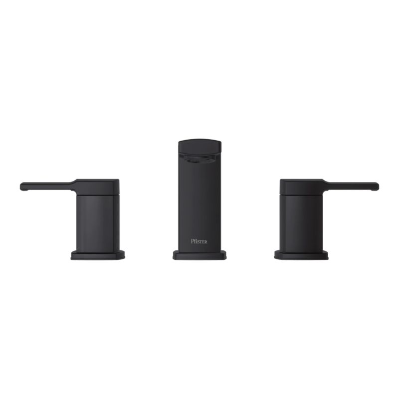 Deckard Widespread Two-Handle Bathroom Faucets In Matte Black