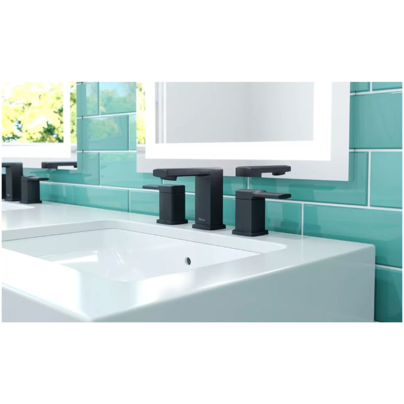 Deckard Widespread Two-Handle Bathroom Faucets In Matte Black