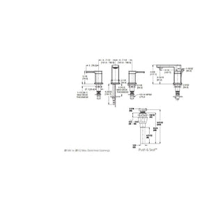 Deckard Widespread Two-Handle Bathroom Faucets In Polished Chrome